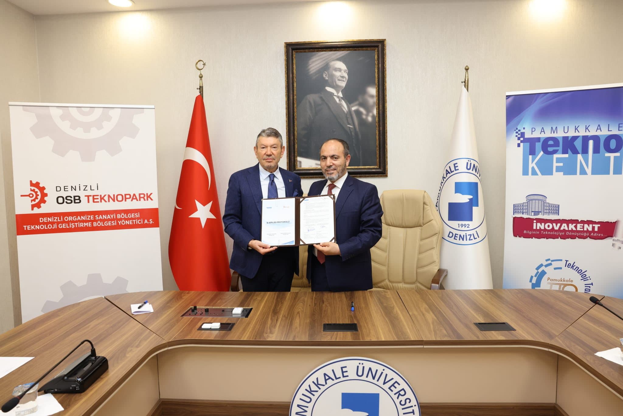 Pamukkale Üniversitesi ve Denizli OSB Teknoparkları Arasında Güç Birliği Protokolü